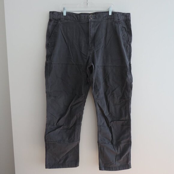 CARHARTT Rugged Flex Rigby Double Front Relaxed Fit Work Pants in Shadow Gray - Picture 2 of 14